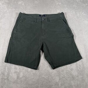 Roark Shorts Mens 33 Green Porter Chino Stretch Cotton Flat Front Casual